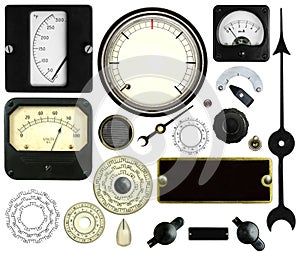 Vintage Isolated Gauges Meters and Dials