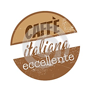 Vintage italian coffee sign