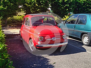 Vintage italian fiat 500 car