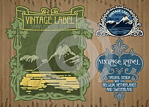 Vintage items: label Art Nouveau