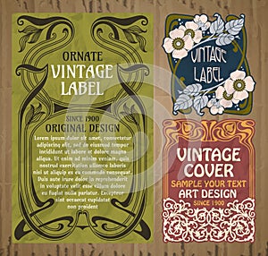 Vintage items: label Art Nouveau