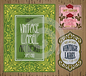 Vintage items: label Art Nouveau