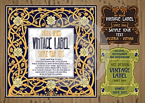 Vintage items: label Art Nouveau