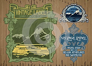Vintage items: label Art Nouveau photo