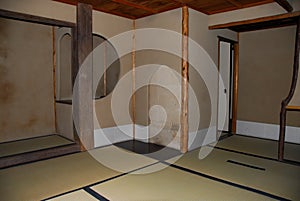 Vintage Japanese zen house interior