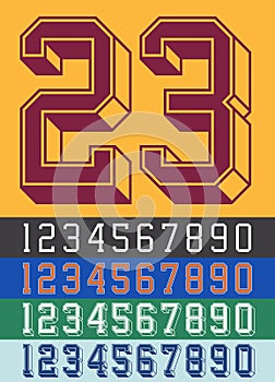 Vintage Jersey font numbers photo