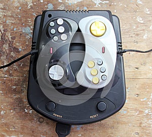 Vintage joystick with atari