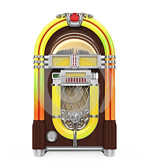 Vintage Jukebox Radio Isolated