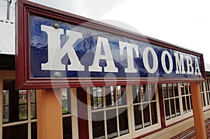 Vintage Katoomba Sign at Railway Station