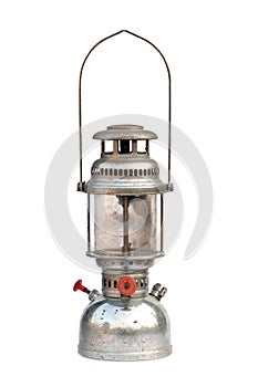 Vintage kerosene lamp isolated