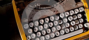 Vintage keyboard manual typewriter header.