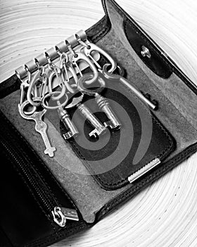 Vintage keys with marks of use