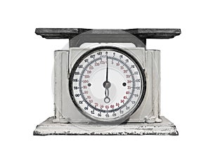 Vintage kitchen scales isolated