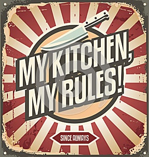 Vintage kitchen sign