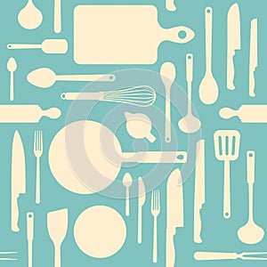 Vintage kitchen tools pattern
