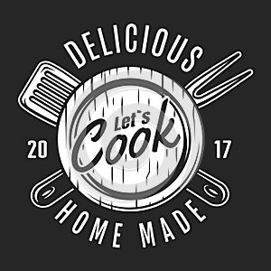 Vintage kitchen utensil logotype