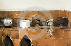 Vintage Kitchen with Utensils