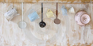 Vintage kitchen utensils,