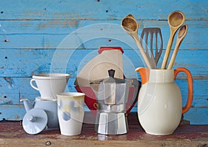 Vintage kitchenware and dishes