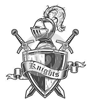 Vintage knight emblem