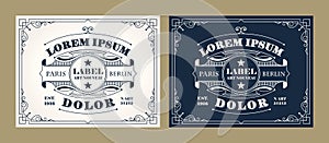 Vintage label design set with an example of your text