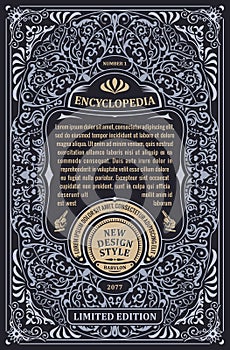 Vintage label for packing or book cover design