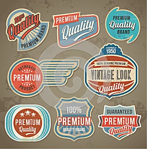 Vintage label set. Vector retro design banner backgrounds