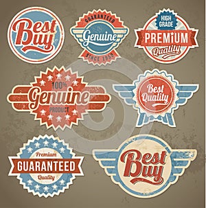 Vintage label set. Vector retro design banner backgrounds