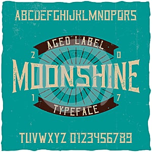 Vintage label typeface