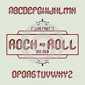 Vintage label typeface