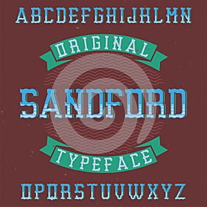 Vintage label typeface
