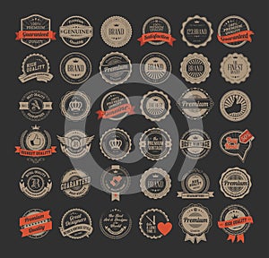 Vintage labels and logotypes design vector