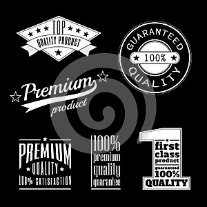 Vintage labels - premium and top quality products