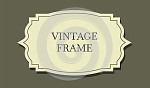 Vintage labels. Retro decorative sticker set. Vector elegant tag collection