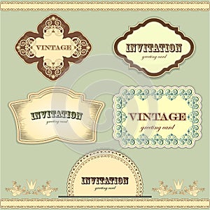 Vintage labels set