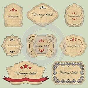 Vintage labels set