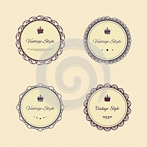 Vintage labels set. Retro vintage frames collection vector illustration