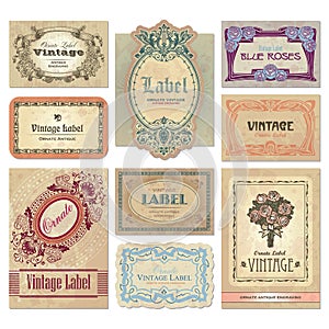 Vintage labels set (vector)