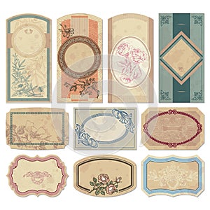 Vintage labels set (vector)