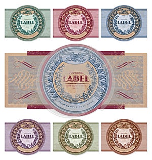 Vintage labels set (vector)