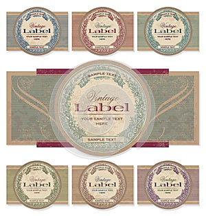 Vintage labels set (vector)