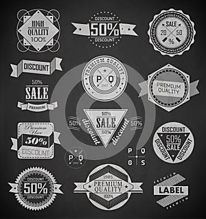 Vintage labels set. Vector design elements.