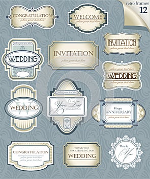 Vintage labels set