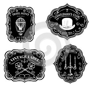 Vintage labels or stickers, royal gentlemen club