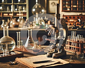 Vintage Laboratory Setup