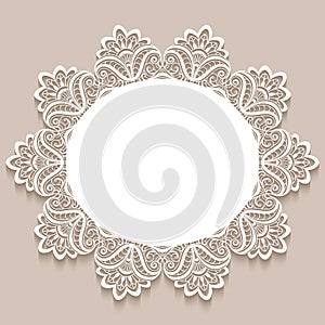 Vintage lace doily decoration