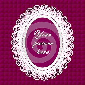 Vintage Lace Frame, Seamless Background
