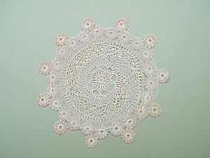 Vintage Lace Tatting Needlework Doily