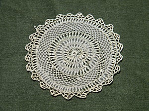 Vintage Lace Tatting Needlework Doily