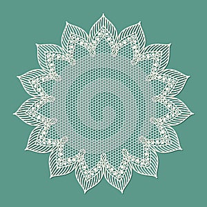 Vintage lacy frame, doily.